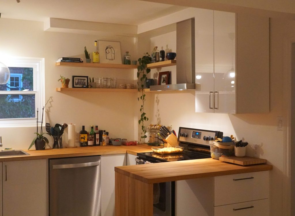 Comptoir de bois, Érable huilé, tablette, naturel