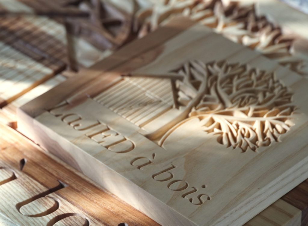 Logo, Écriture sur bois, personnalisable