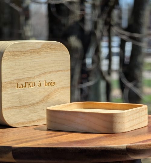 Pot à sel, frêne, Fabrication Artisanale